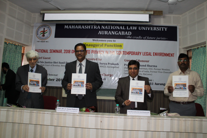 National Seminar, 2018 On Right to Privacy I the Contemporary Legal Environment